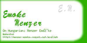 emoke menzer business card